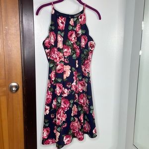 Rags to Wishes Fit and Flare Floral Dress